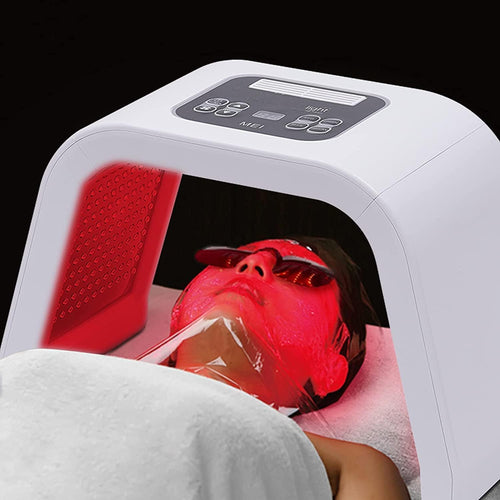 Máscara de Terapia Facial con Luz LED Infrarroja - Dispositivo de Cuidado de la Piel Fotónico Derma Plus